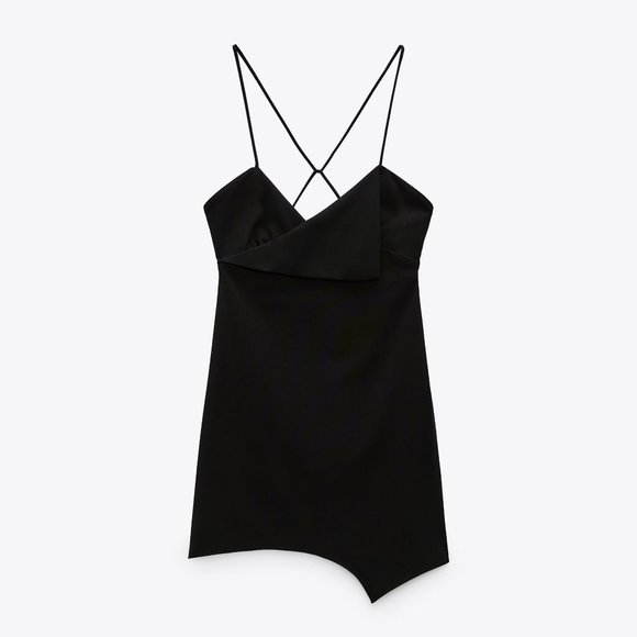 🆕 | Zara Surplice Dress in Black - Picture 2 of 10